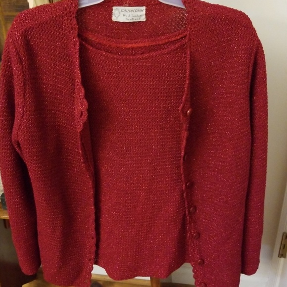Beautiful red sparkling sweater set - Picture 4 of 8